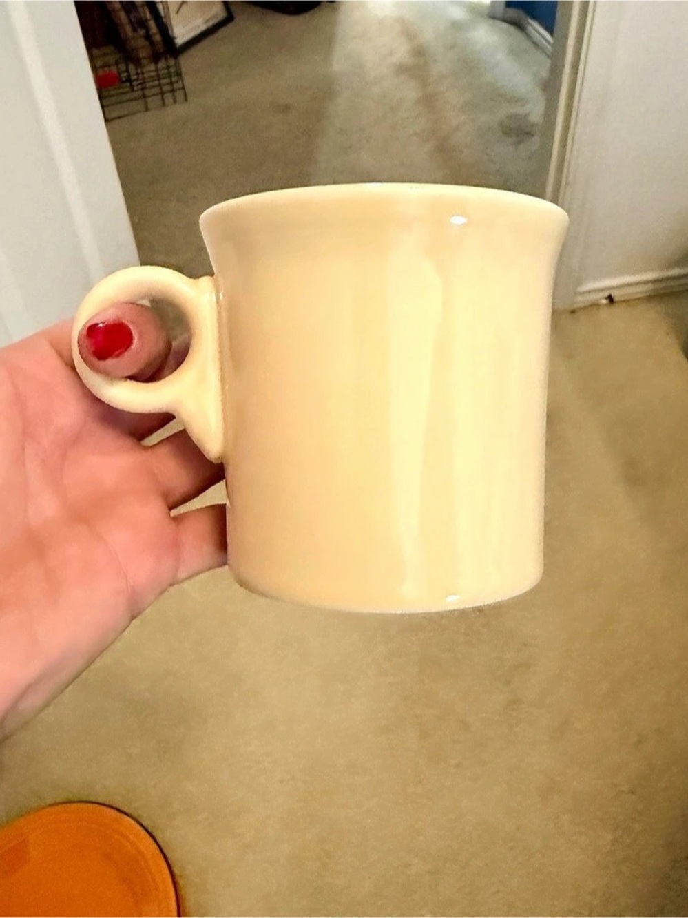 Fiesta Classic Ring Handle Coffee Mug in Apricot - Excellent Condition!
